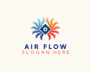 Heating Cooling Air Ventilation logo design