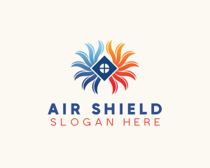 Heating Cooling Air Ventilation logo design