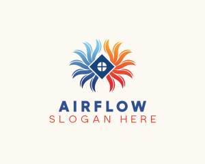 Heating Cooling Air Ventilation logo design