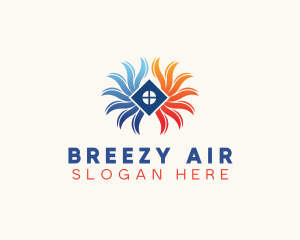 Heating Cooling Air Ventilation logo design