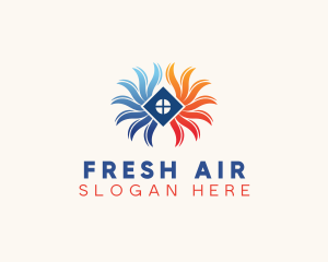 Heating Cooling Air Ventilation logo design