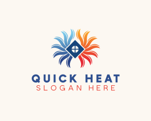 Heating Cooling Air Ventilation logo design