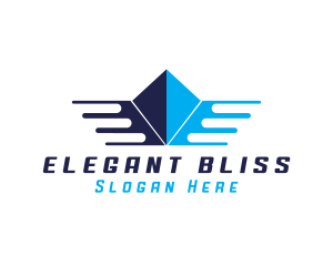 Emblem - Logistics Diamond Wing logo design