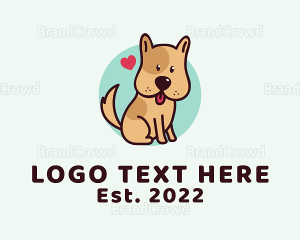 Cute Lovely Puppy Logo