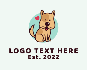 Love - Cute Lovely Puppy logo design