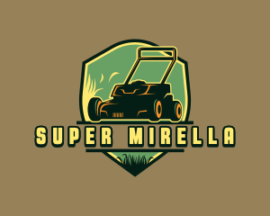 Lawn Mower Equipment Shield Logo