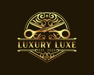 Luxury Scissor Shears logo design