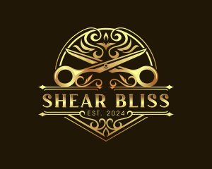 Luxury Scissor Shears logo design