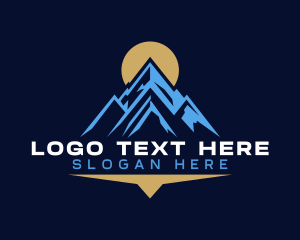 Climbing - Peak Mountain Camping logo design