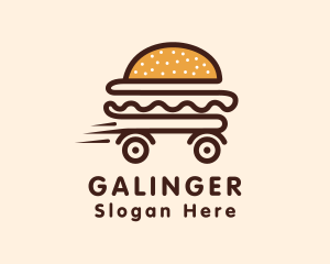 Hamburger Food Delivery Logo