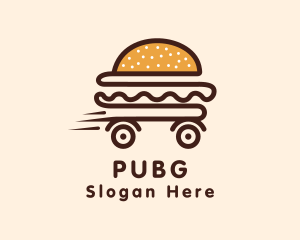 Hamburger Food Delivery Logo