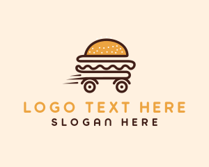 On The Go - Hamburger Food Delivery logo design