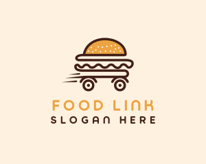 Hamburger Food Delivery logo design