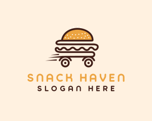 Snack Bar - Hamburger Food Delivery logo design