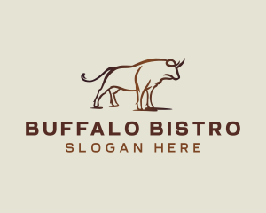 Bull Horn Buffalo logo design