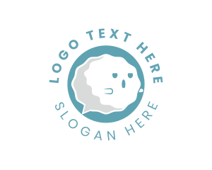 Speech Bubble - Cute Ghost Messaging App logo design