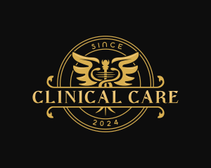 Pharmaceutical Caduceus Clinic logo design