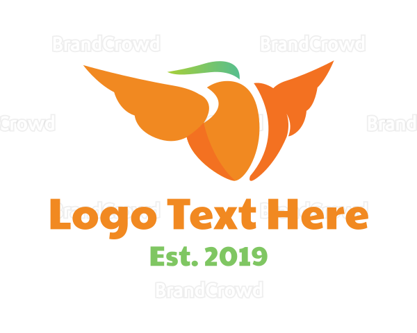 Flying Orange Peach Logo