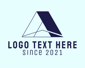 Architecture - Blue Architecture Letter A logo design