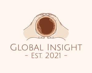 Drinking - Minimalist Hand Coffee Cup logo design