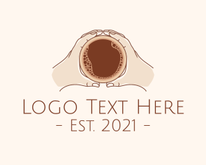 Hand - Minimalist Hand Coffee Cup logo design