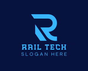 Digital Tech Letter R logo design