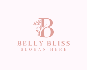 Elegant Flower Bloom Letter B logo design