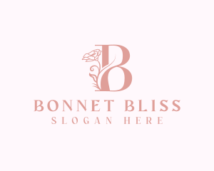 Elegant Flower Bloom Letter B logo design