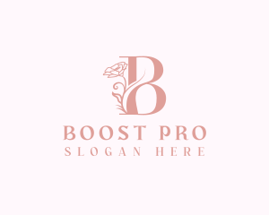 Elegant Flower Bloom Letter B logo design