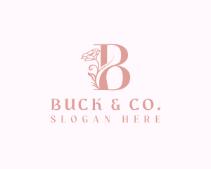 Elegant Flower Bloom Letter B logo design