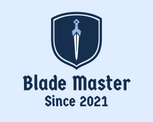 Dagger Blade Shield logo design