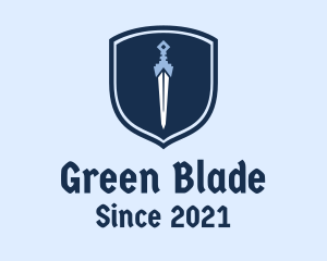 Dagger Blade Shield logo design