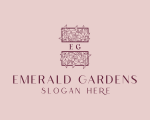 Floral Garden Wedding logo design