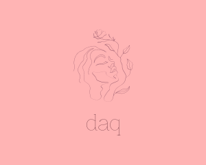Minimalist Floral Woman Face Logo