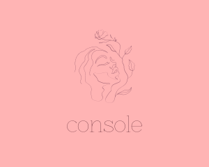 Female - Minimalist Floral Woman Face logo design