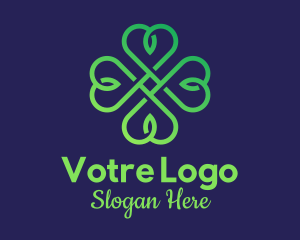 Green Celtic Clover  Logo