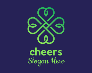 Green Celtic Clover  Logo