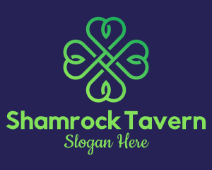 Irish - Green Celtic Clover logo design