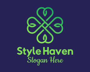 Good Luck - Green Celtic Clover logo design