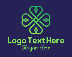 Green Celtic Clover  Logo