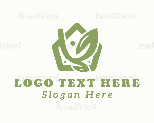 House Garden Plant Logo