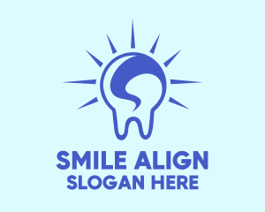 Orthodontic - Bright Blue Tooth logo design