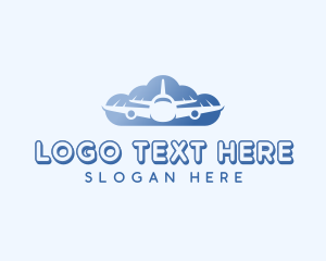 Forwarding - Cloud Airplane Flight logo design