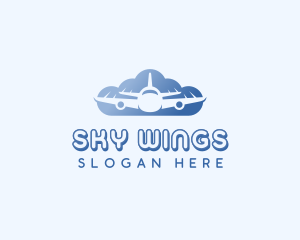 Cloud Airplane Flight  logo design