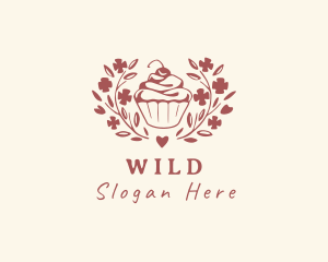 Leaf - Natural Cupcake Dessert logo design