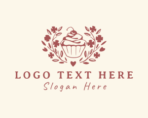 Leaf - Natural Cupcake Dessert logo design