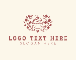 Leaf - Natural Cupcake Dessert logo design