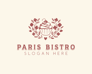 Natural Cupcake Dessert logo design