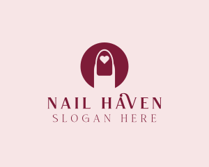 Manicure - Heart Nail Spa logo design