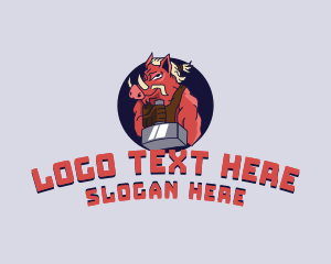 Entertainment - Sledgehammer Boar Gaming logo design